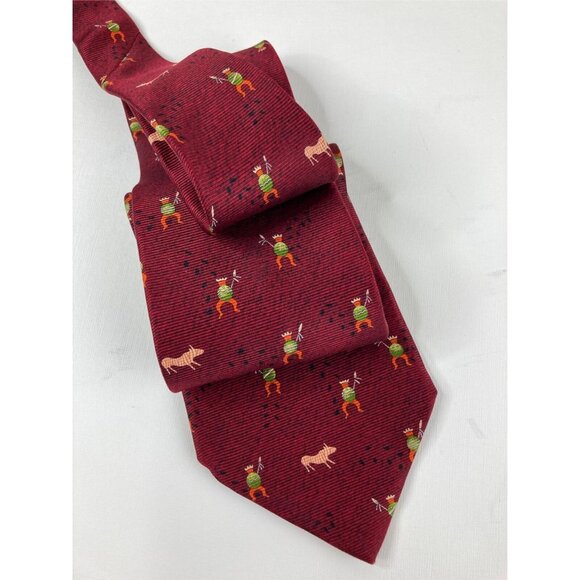 BVLGARI Other - Bvlgari Bulgari ***7-Fold*** Burgundy 100% Silk Tie